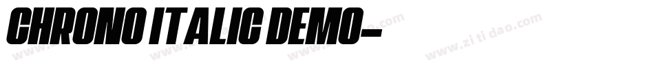 Chrono Italic Demo字体转换